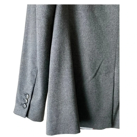 BANANA REPUBLIC | Classic Charcoal Gray Tailored Twill Suit Blazer Size 6P - Picture 7 of 9